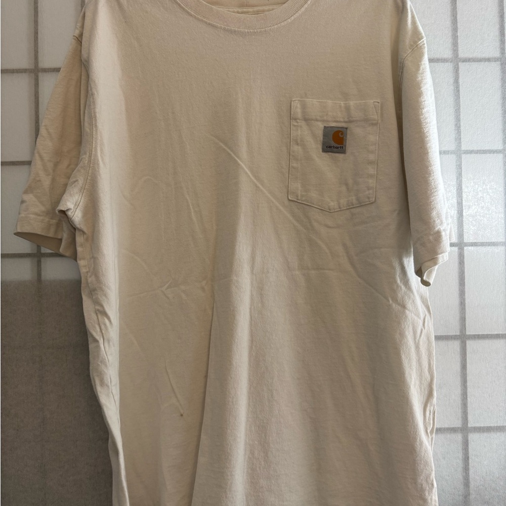 Carhartt Cream Short-Sleeve Pocket Tee